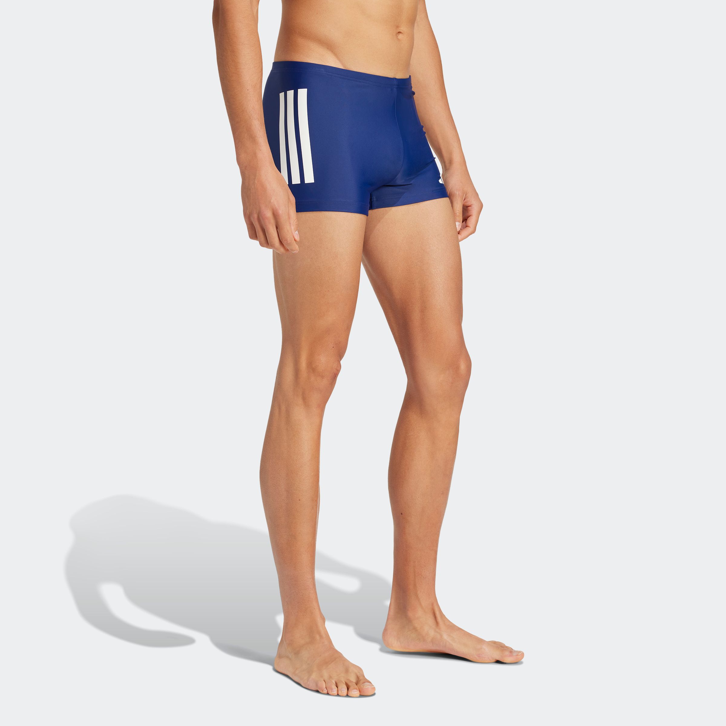 Badehose ADIDAS PERFORMANCE "3S BLD BOXER", Herren, Gr. 10 (XL), N-Gr, blau (dunkelblau, weiß), Obermaterial: 78% Polyamid, 22% Elasthan, Badehosen Image