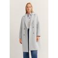 Kurzmantel BUGATTI, Damen, Gr. 36, 240, grau, 100% Modal, unifarben, casual, regular fit, Langarm normaler Saum, Mäntel, mit Reverskragen