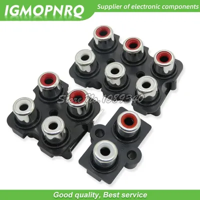 5PCS/lot 2/4/6 hole RCA Female Stereo audio Jack AV Audio input socket Connector Lotus row Amplifier Interface Signal connection