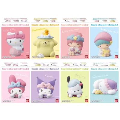 Bandai Sanrio Hello Kitty Family Friends Series 2 Genuine Blind Box Trendy Toy Doll Christmas Gift