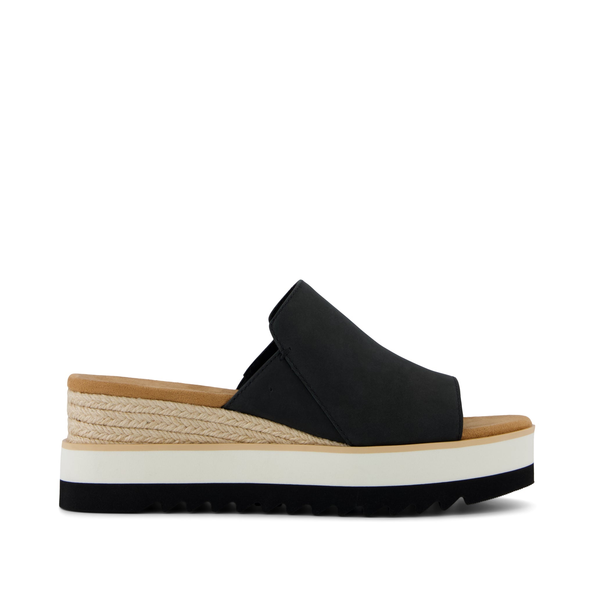Women's Diana Mule Wedge Sandal Leather | Black | Size 5 | TOMS Official Site - Shoes, Accessories, & Apparel