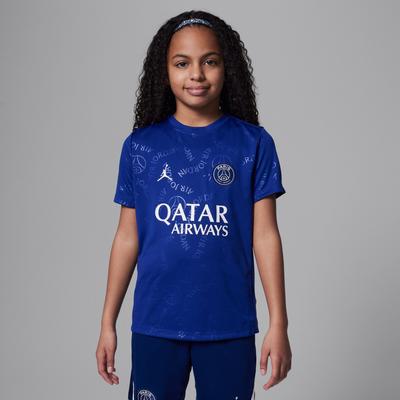 PSG x Jordan Viertes Pre Match Trikot - Blau - Kinder Image