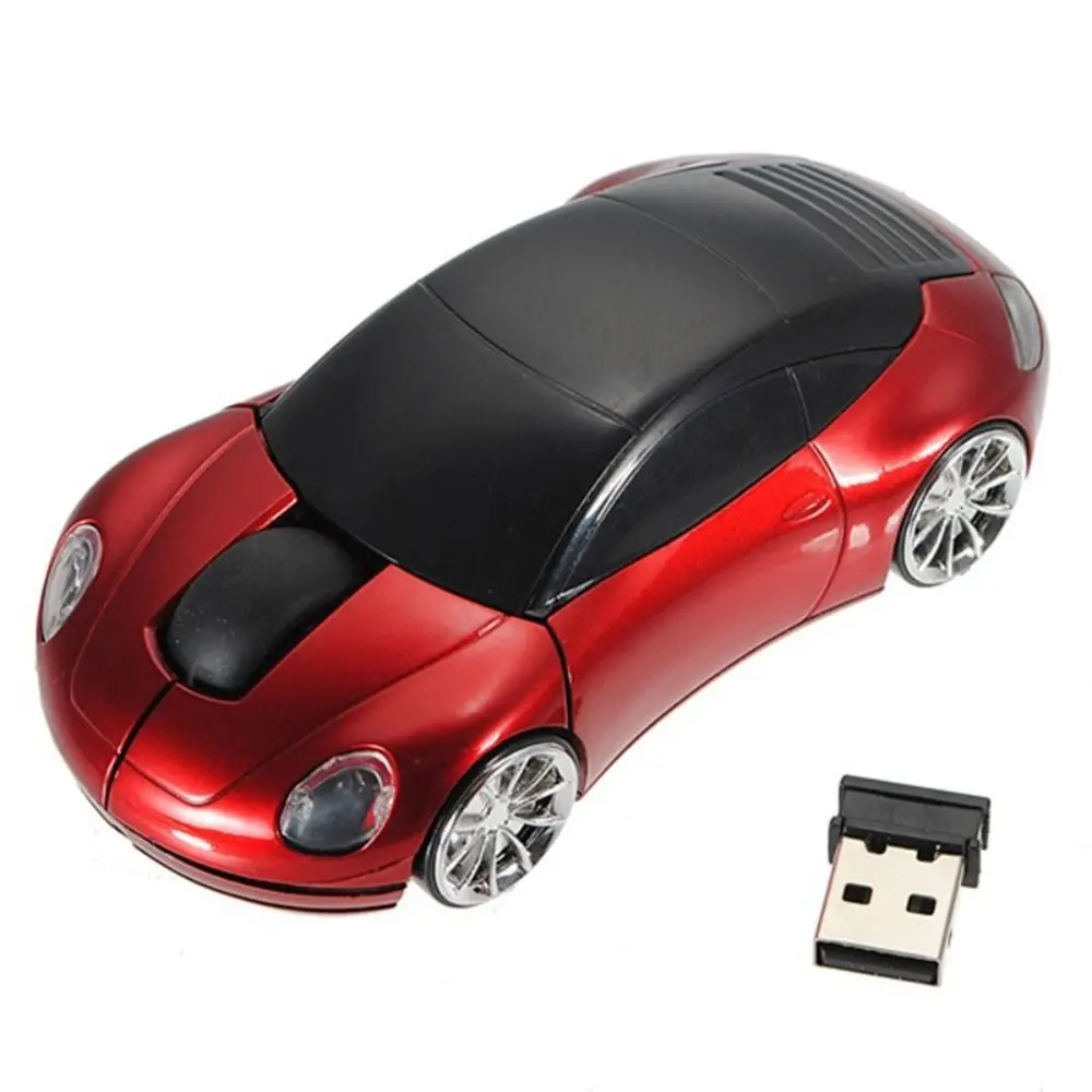 2.4GHz Sports Car Wireless Mouse USB Scroll 1600DPI Car Shaped Wireless Mouse Convenient Lightweight for Laptop/PC