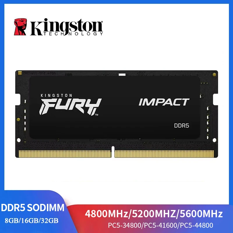 Kingston FURY Impact DDR5 RAM 32 16 8 GB 5600 MHz 4800 5200 MHz SODIMM Speicher 260Pin SODIMM PC5-34800 41600 44800 DDR5 Notebook-RAM Image