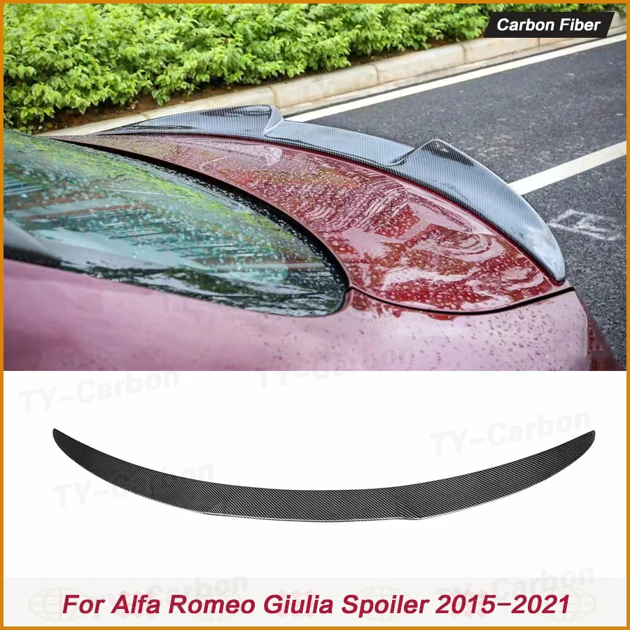 Vera fibra di carbonio auto Spoiler posteriore ala tronco labbro per Alfa Romeo Giulia Spoiler berlina 2015 - 2021 tronco posteriore Spoiler Boot FRP