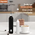 Montalatte elettrico Frullatore ricaricabile di tipo C 2 in 1 Frullatore per latte a 3 velocità in acciaio inossidabile Frullino per le uova Schiuma portatile