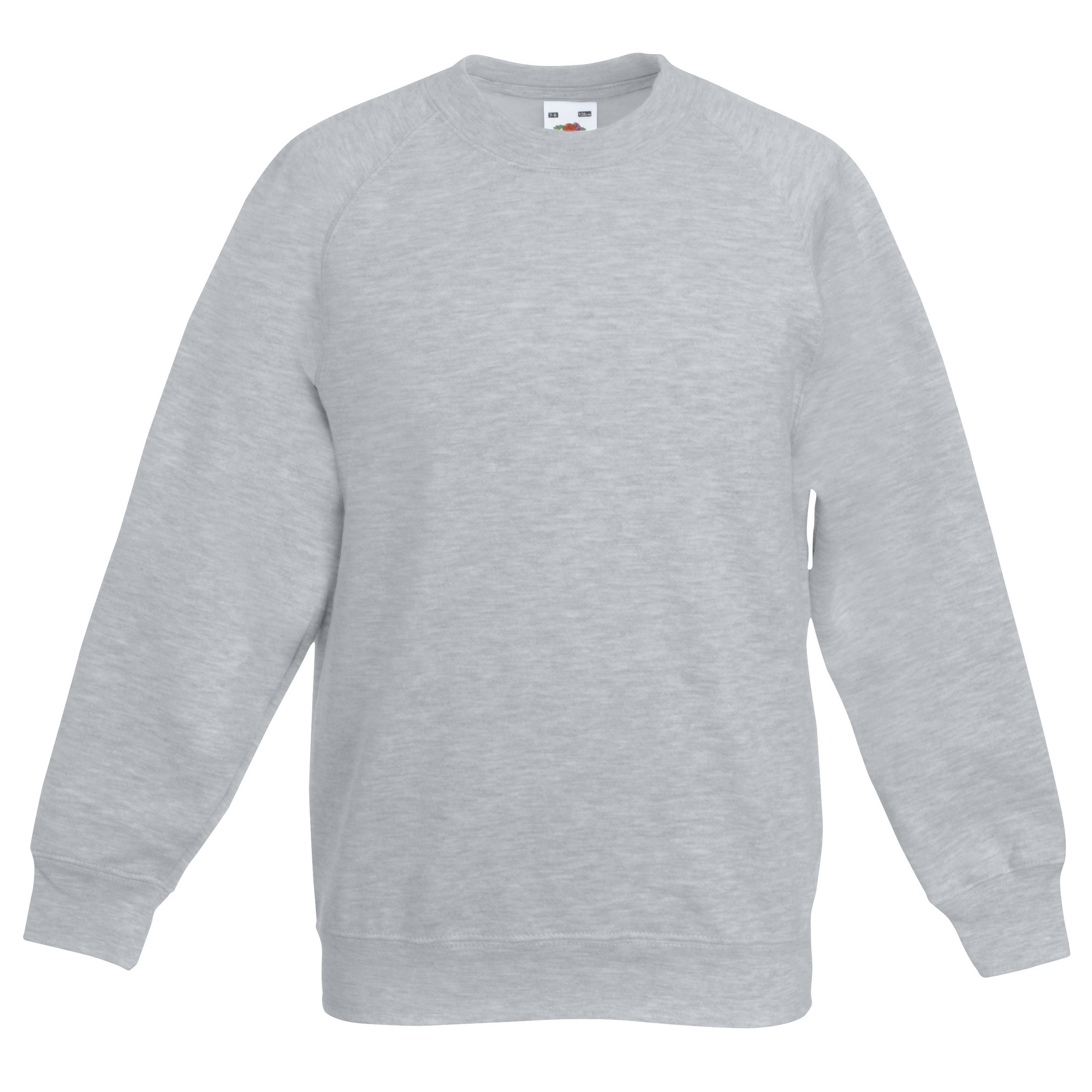 Fruit Of The Loom Childrens Unisex Raglan Ärmel Sweatshirt (2er Pack) (Heather Grey) Image