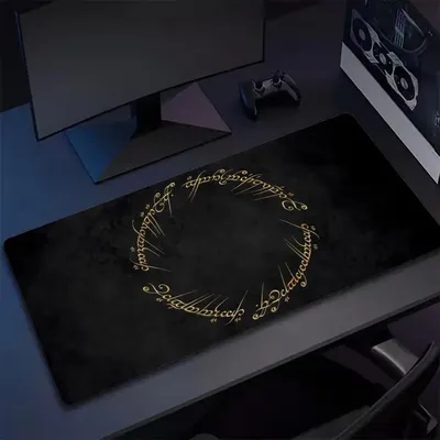 Rings Of The Lords Mouse Pad Tapetes de Mesa Teclado, Borracha Kawai, Tapete de Mesa Antiderrapante,