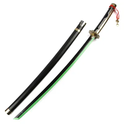 100cm Cosplay Seraph of The End Yuichiro Hyakuya Sword Weapon Katana Black Demon Asuramaru Wooden