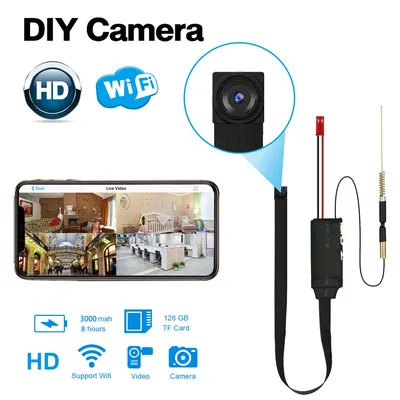 WiFi IP Mini Camera DIY Module Motion P2P Wireless Camera For 120° Wide Angle Motion Detection Alarm&Record Support Phone App