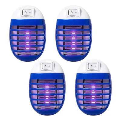 4 Pack Plug-in FlyKiller UV AttractantCatcher Electronic BugZapper US/EU Plug