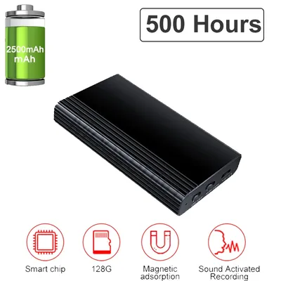 2500mAh Voice Activated Recorder Built-in Magent Dictaphone Digital Recording Device Audio Micro