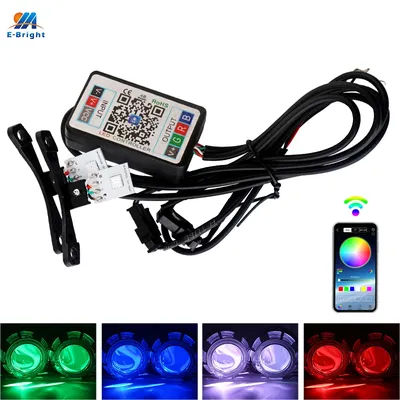 1Set Car LED Devil Eye Demon Evil Eyes 12V RGB for 2.8inch Bi Xenon Projector Automotive Motorcycle