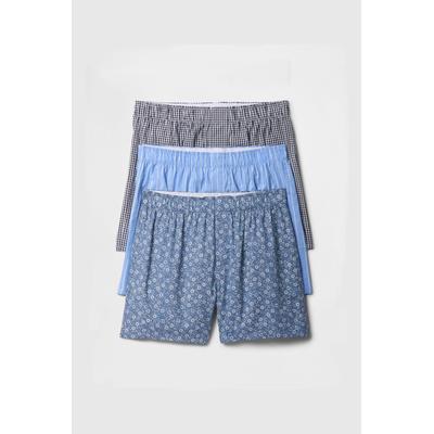 Gap Mens Navy/Blue 4" Boxers 3 Pack - Navy/Blue