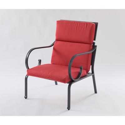 Riviera Steel Deep Seat Patio Chair by BrylaneHome in Black