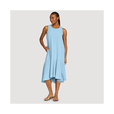 Eddie Bauer Women's Departure Midi Dress - Blue Fog - Size L
