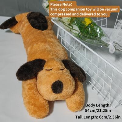 TEMU Large 60cm Cartoon Dog Plush Toy - Pillow With Interactive Play Features, All Dog Breeds, Durable And Safe (not For Aggressive Chewers), Design | Cute Dog Plush | Durable Fabric, Dog Toy Image