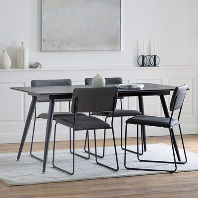 Kakinada Black Oak Dining Table (Seats 6)