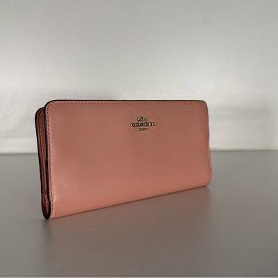 Coach Bags | Coach Pink Leather Women's Bi Fold Snap Wallet | Color: Pink | Size: Bi Fold Snap Wallet