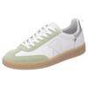 Sneaker RIEKER SPORT "San Diego Swing2GO", Damen, Gr. 38, grün (weiß, mint), Leder, Veloursleder, sportlich, Schuhe, Retro-Sneaker, Freizeitschuh, Halbschuh mit herausnehmbarem Fußbett