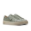 Schnürschuh CLARKS "Mayhill Walk", Damen, Gr. 39, light grün leather, Leder, casual, Schuhe, Sneaker, Plateausneaker mit modischer Laufsohle