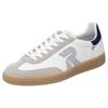 Sneaker RIEKER SPORT "San Diego", Herren, Gr. 43, grau (weiß, grau), Leder, Veloursleder, kontrastfarbene Details, sportlich, Schuhe, Retro-Sneaker aus der neuen Christoph Kramer Kollektion