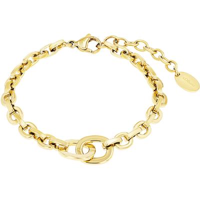 Armband S.OLIVER "2038854", gold (gelbgoldfarben), Armbänder, Damen, Edelstahl