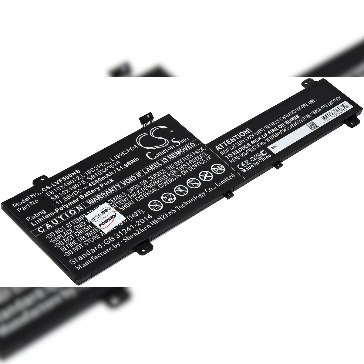 Powery Akku für Laptop Lenovo IdeaPad Flex 5-14ITL05 82HS008BAU, Flex 5-14ARE05 81X2007HAU, Typ L19M3PD6 Image