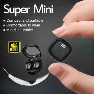 Mini 5.3 kabelloses Bluetooth-Headset, kleine Ohrhörer, Schlaf, Arbeit, Sport, unsichtbare Kopfhörer, HD-HIFI-Kopfhörer mit Bass-Klangqualität Image