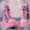 2025 frauen Punk Gothic Motorrad Stiefel Plattform Chunky High Heel Ankle Boot Damen Kühlen Keil Frau Schwarz Weibliche Schuhe stiefel