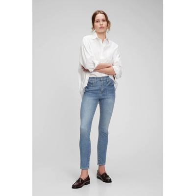 Gap Womens Light Indigo Blue High Waisted Stretch Skinny Jeans - Light Indigo Blue