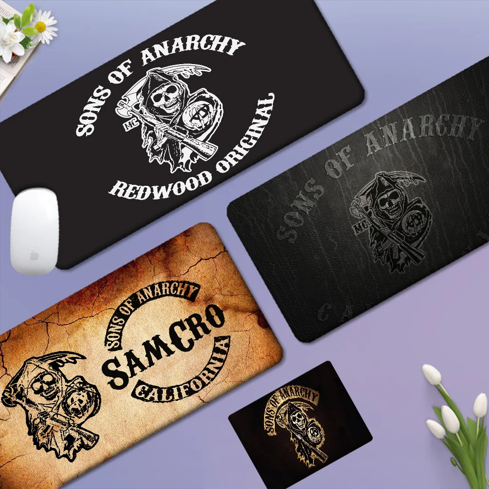 Son Of Anarchy 80x30cm XL Lockedge Verdicktes Mauspad Übergroße Gaming-Tastatur Notebook-Tischmatte für PC Computertisch Image
