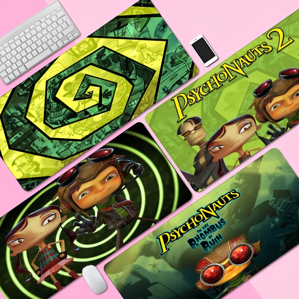 P-Psycho nauts 90x40cm große verdickte Mauspad übergroße Gaming-Tastatur Notebook Tisch matte für Teen Mädchen Schlafzimmer