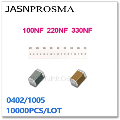 Jasnprosma 10000pcs 10% x5r x7r rohs ± 100nf 220nf 330nf k m 10v 16v 25v 50v smd hochwertiger Image
