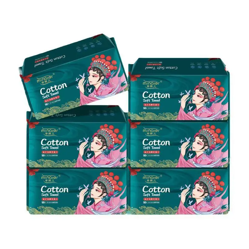 50/100 Pumps Einweg-Gesichts tuch abnehmbare tragbare extra hierbare Gesichts-Schönheits salon Make-up Handtücher Gesichts wasch tücher 20*20cm Image