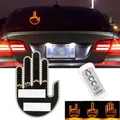 Divertente luce da dito per auto con telecomando Gesto della mano Luce interna per auto Lampada