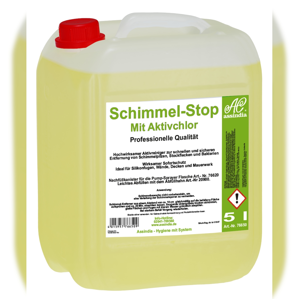 Assindia Schimmel-Stop Schimmelentferner Aktivchlor 5l Image