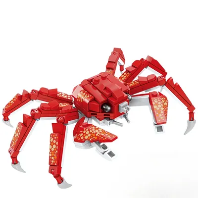 King crab Realistic Educational Ocean Creature Model Building Blocks Toys Easy Assembly,Ideal