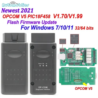 New 2021 200603a OPCOM V5 PIC18F458 OP COM 1.70 Support Flash Firmware Update OP-COM CAN BUS OBD2