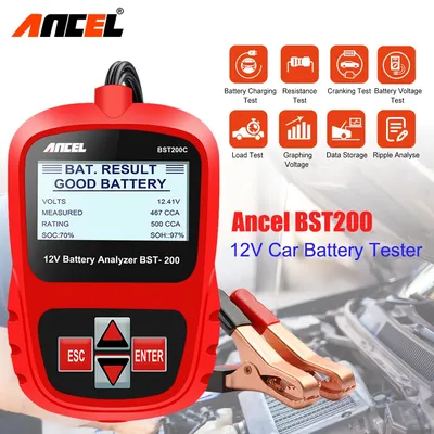 Ancel BST200 Car Battery Tester Multi Languages 12V 1100CCA Battery Analyzer Automotive Scanner Car