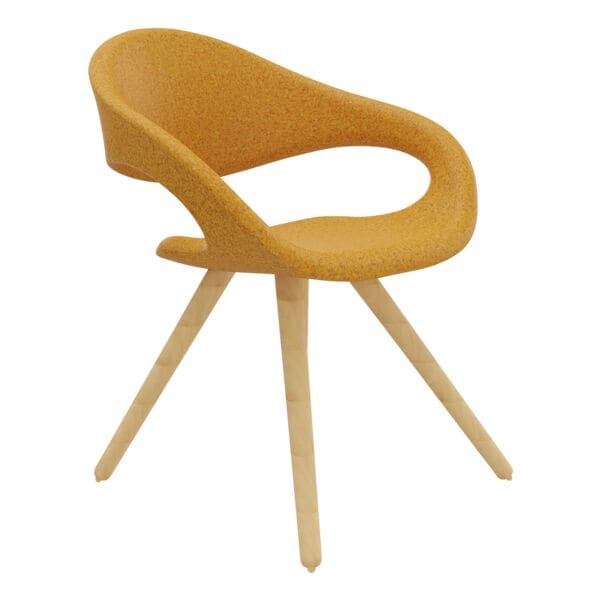 fm Büromöbel Besuchersessel »ELAN« konische Füße orange, 45.5 cm