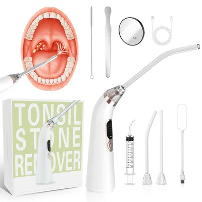 Tonsil Stone Removal Kit 10 in 1 Electronic Mouth Vacuum Oral Care with 5 Suction Modes Mouth