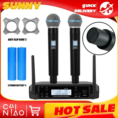 GLXD4 BETA58A Professional Wireless Microphone Dual Channel UHF Rechargeable Stage Performances
