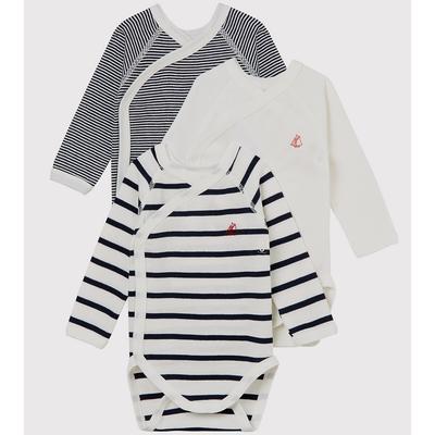 Pack of 3 Bodysuits with Wrapover Fastening