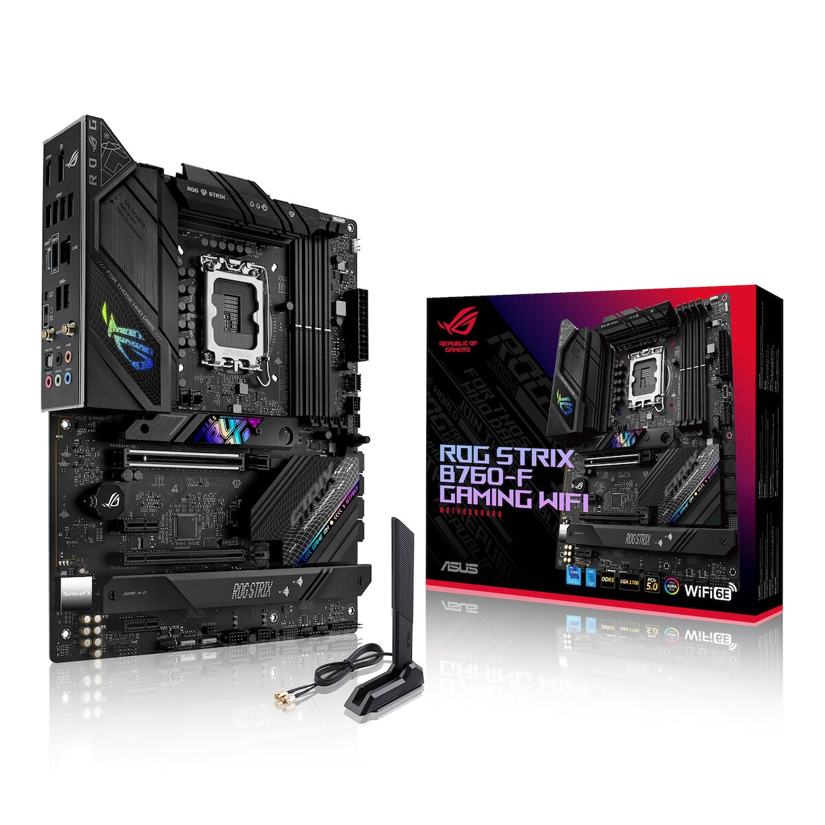 ASUS ROG STRIX B760-F GAMING WIFI Mainboard Sockel Intel LGA 1700 Image