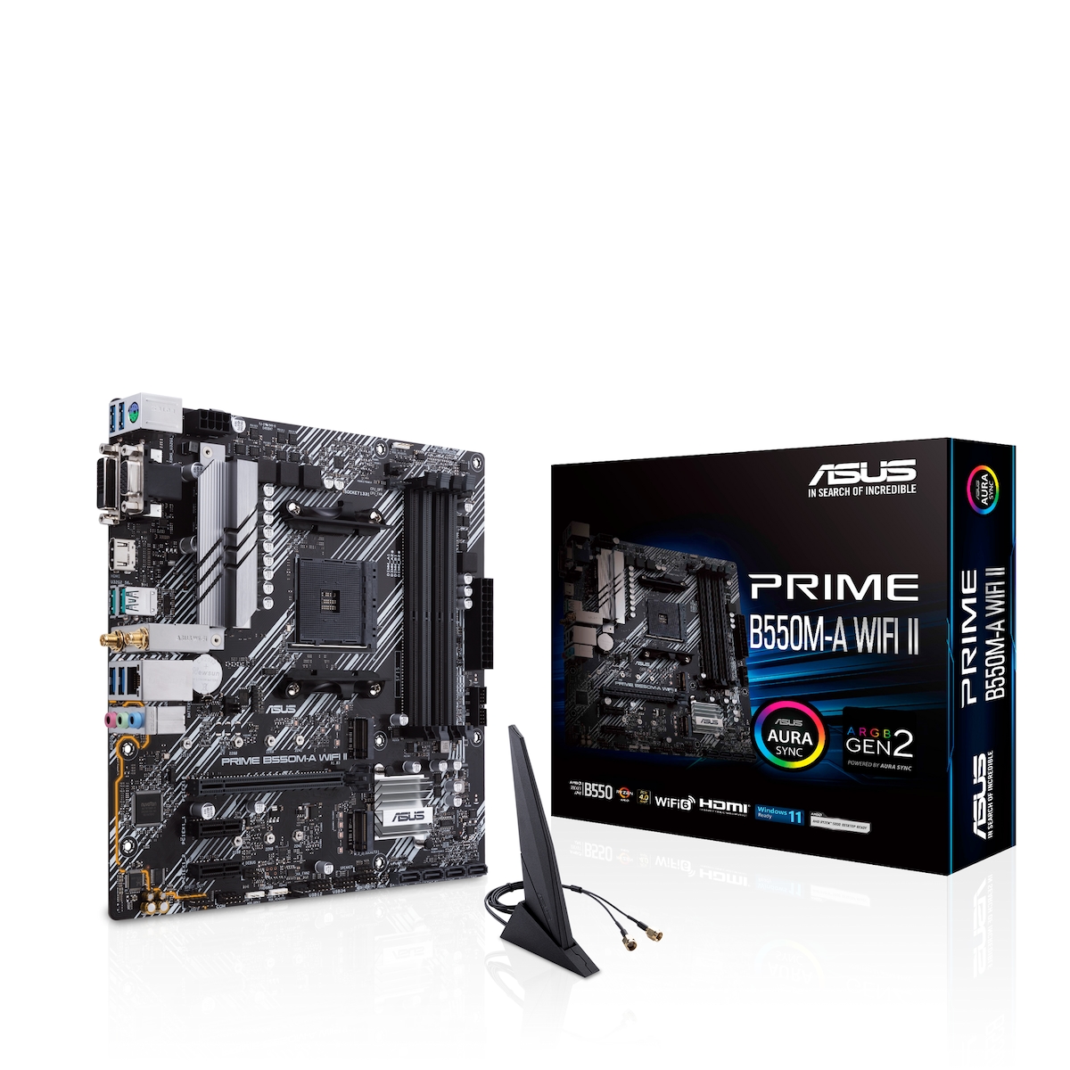 ASUS PRIME B550M-A WIFI II Gaming Mainboard Sockel Ryzen AM4 Image
