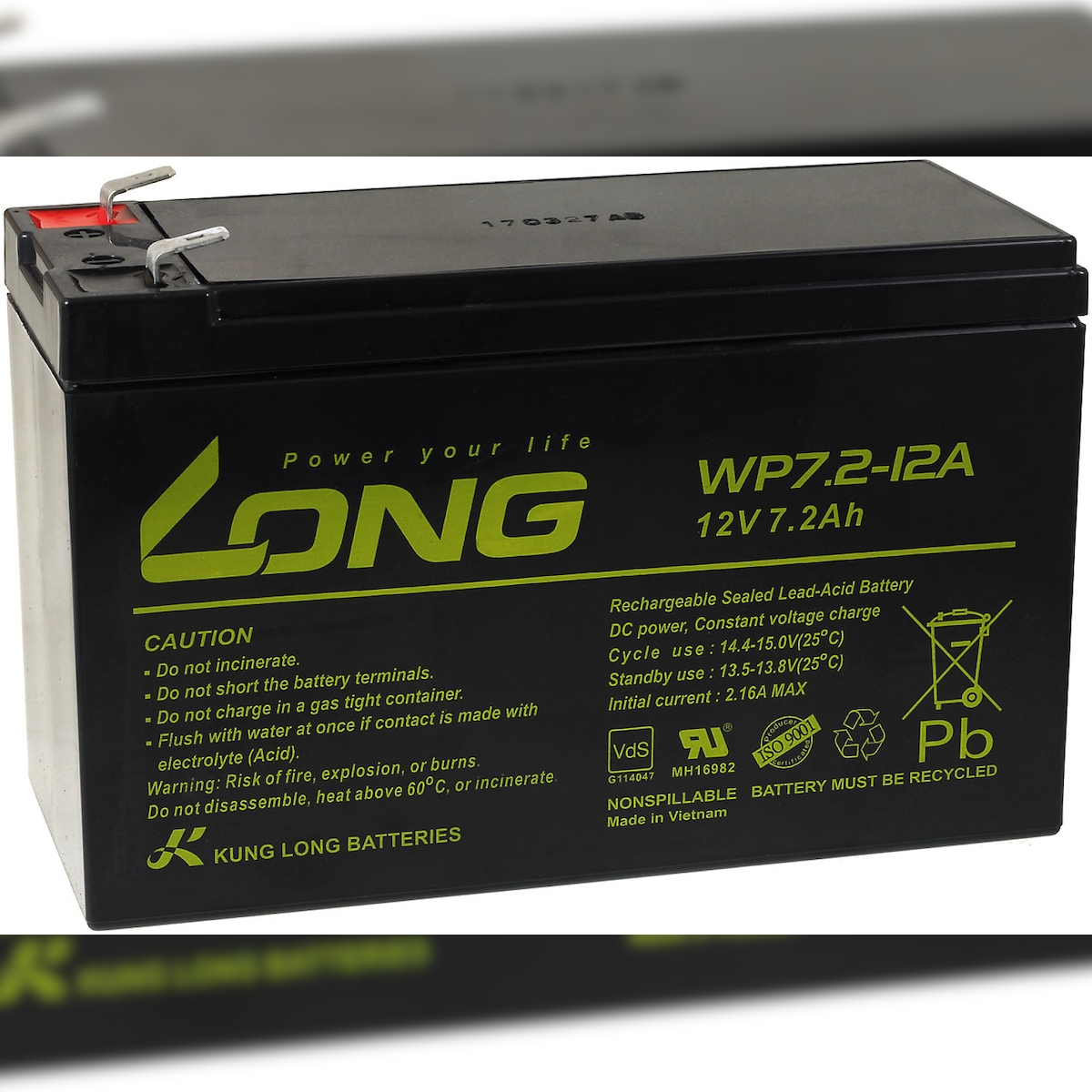 Powery KungLong Ersatzakku für USV APC Back-UPS CS 350 Image