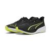 Laufschuh PUMA "Darter Pro Laufschuhe Erwachsene", Gr. 47, schwarz gelb alert weiß, Obermaterial: Textil, Synthetik; Futter: Textil; Innensohle: Textil; Laufsohle: Gummi, Schuhe