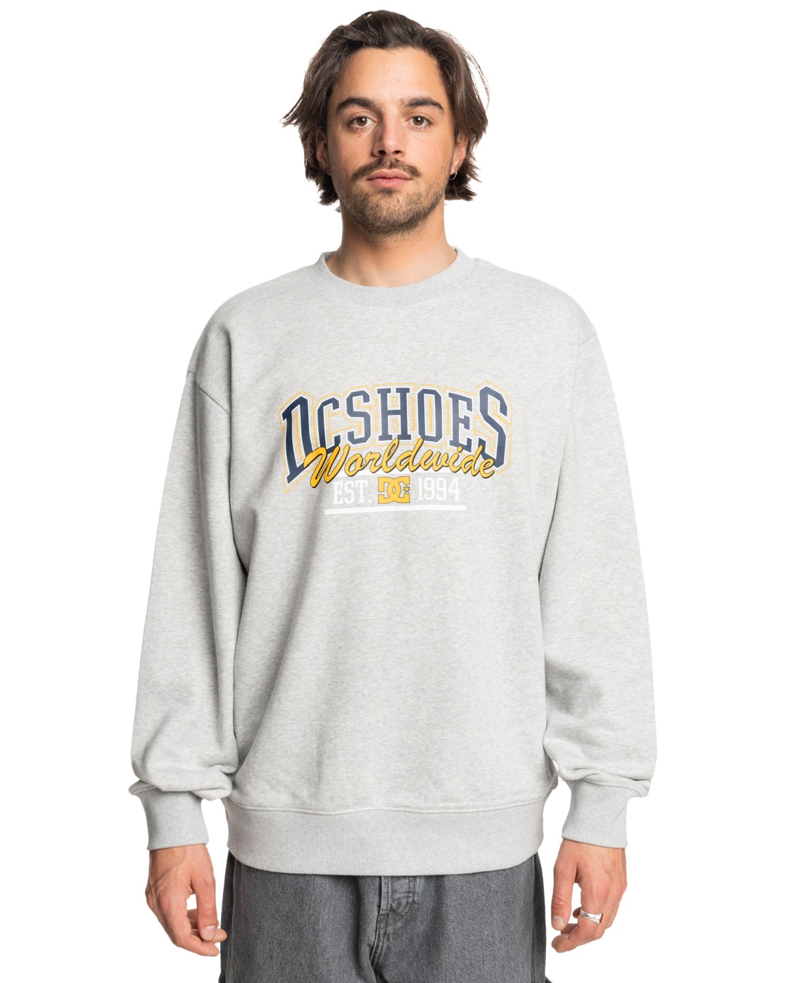 Sweatshirt DC SHOES "Tailgate", Herren, Gr. M, grau (light erdgrau), 55% Baumwolle, 25% Baumwolle, 20% Polyester, Sweatshirts