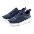 Sneaker JOHN DEVIN "Schnürschuh", Herren, Gr. 42, blau (marine), Obermaterial: 80% Textilmaterial, 20% Lederimitat. Futter: 100% Textilmaterial. Decksohle: 100% Textilmaterial. Laufsohle: 100% Synthetik, unifarben, casual, Schuhe Slip-on-Sneaker,...